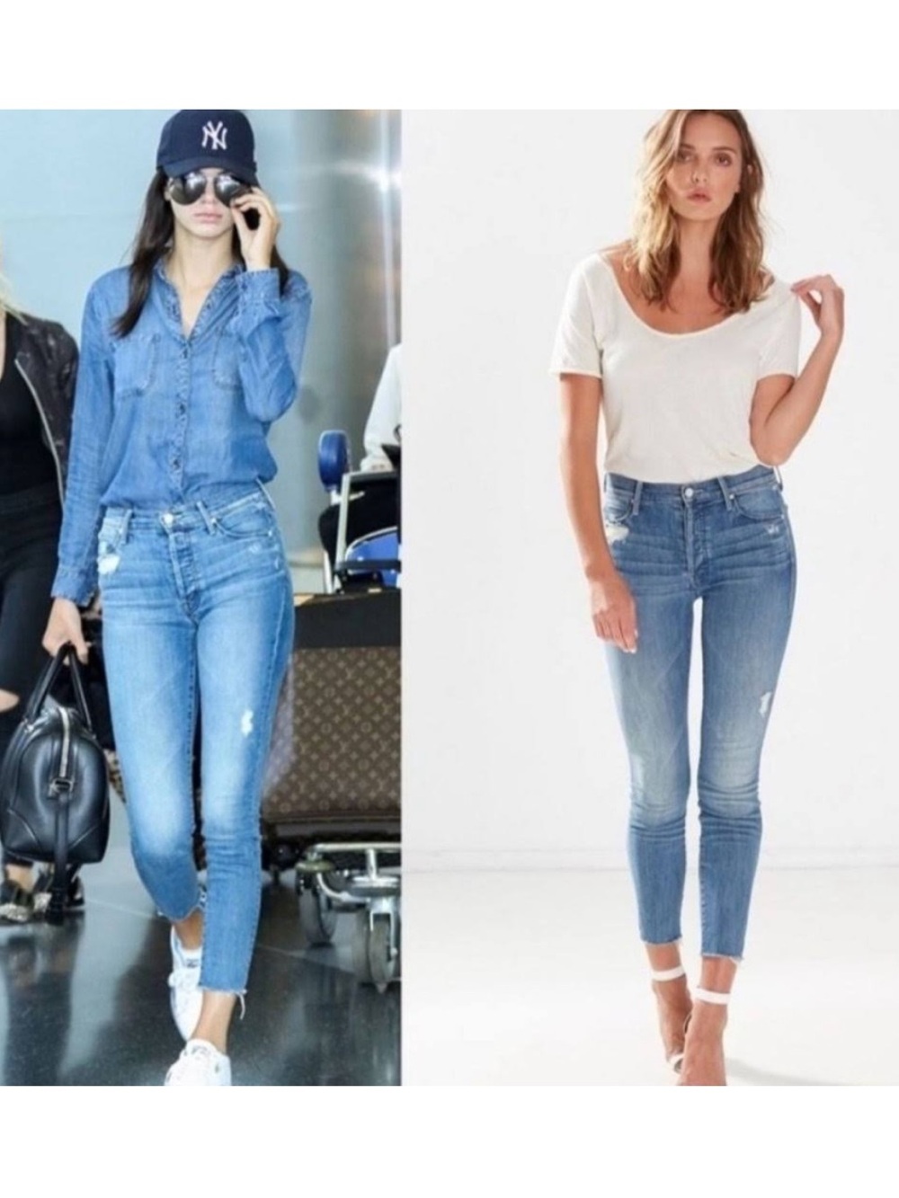 MOTHER | The stunner ankle fray blue jeans | 27